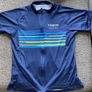 Trek Bontrager | Womens Size Medium | Navy Semi Fitted Biking Shirt with Pockets